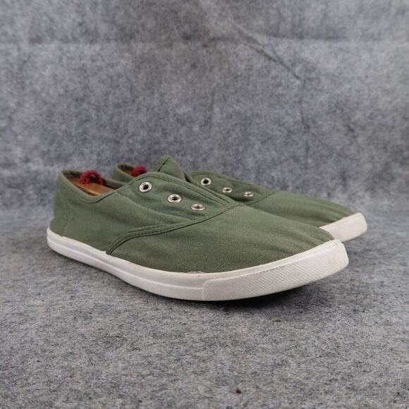 Mossimo Shoes Womens 8 Slip On Sneaker Flats Casual Canvas Green Comfort Active - Picture 1 of 13